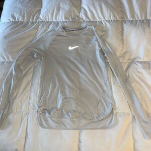 White Nike Dri Fit running long sleeve size medium